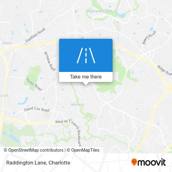 Raddington Lane map