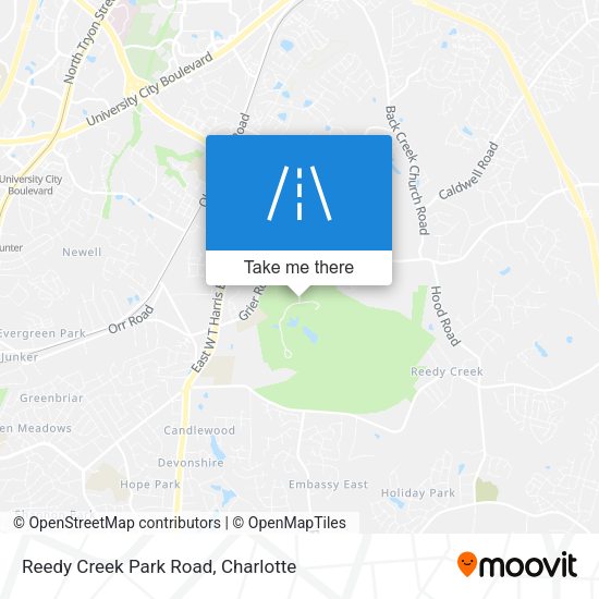 Reedy Creek Park Road map