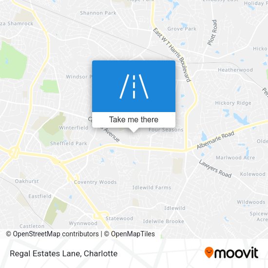 Regal Estates Lane map