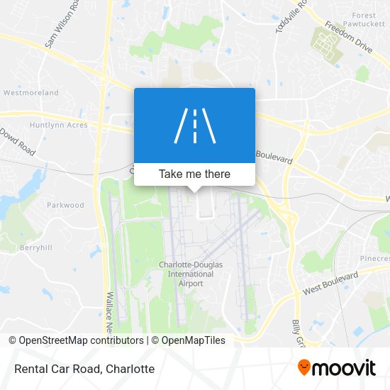 Mapa de Rental Car Road