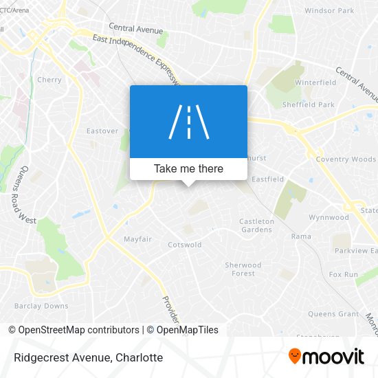 Mapa de Ridgecrest Avenue