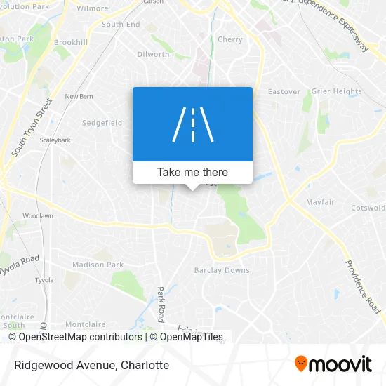 Ridgewood Avenue map