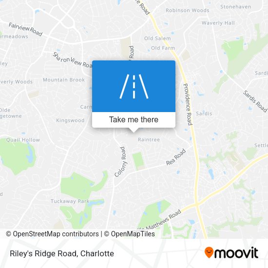 Riley's Ridge Road map