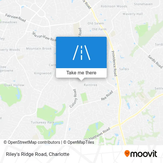 Riley's Ridge Road map