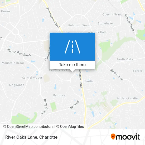 River Oaks Lane map