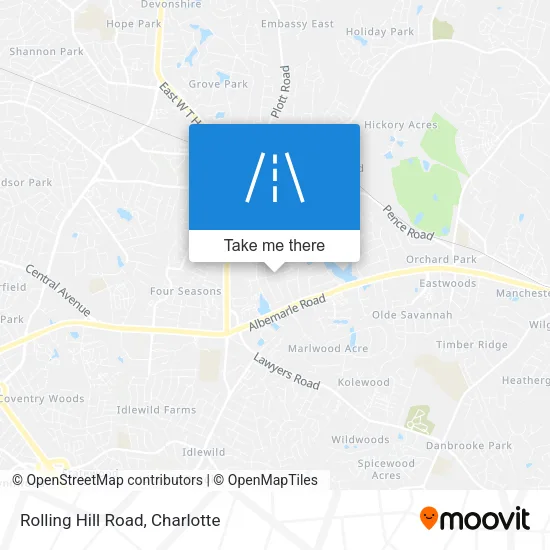 Rolling Hill Road map