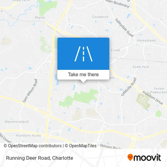 Running Deer Road map