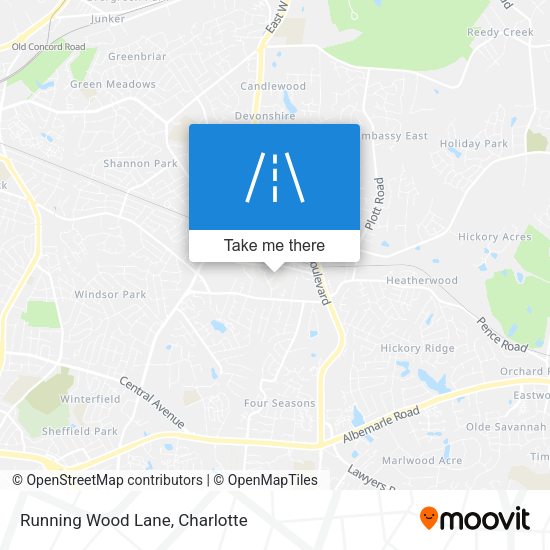 Running Wood Lane map