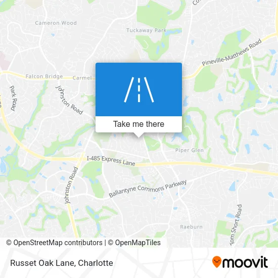 Russet Oak Lane map