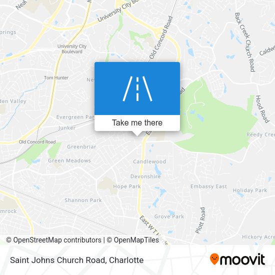 Saint Johns Church Road map