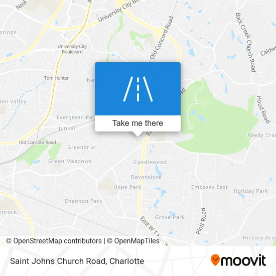 Saint Johns Church Road map