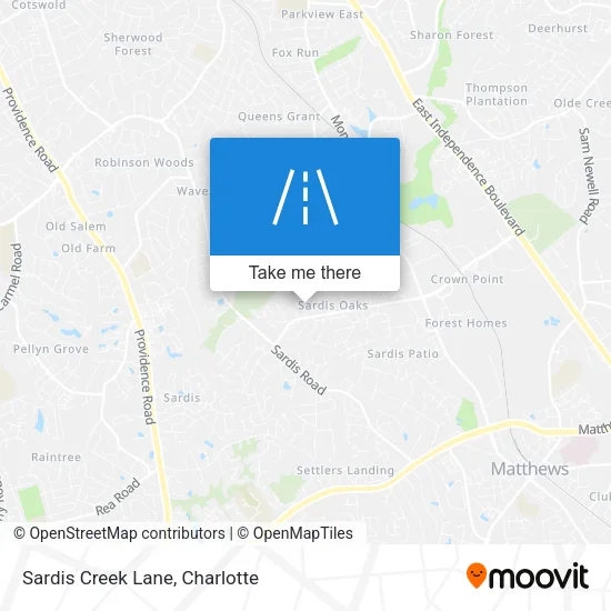 Sardis Creek Lane map