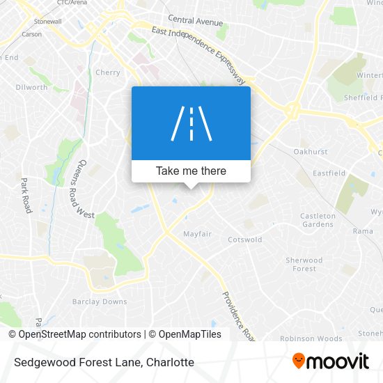 Sedgewood Forest Lane map