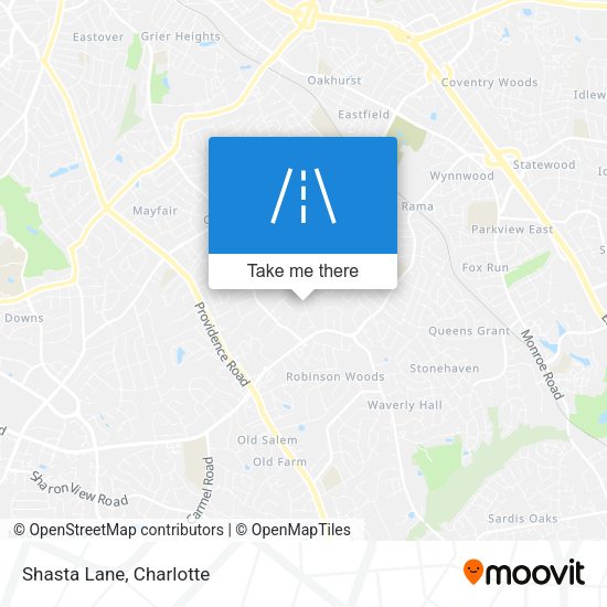 Mapa de Shasta Lane