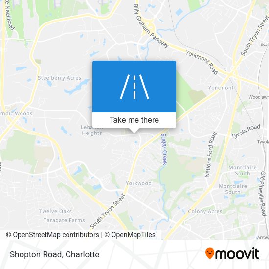 Shopton Road map