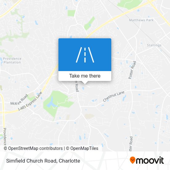 Simfield Church Road map
