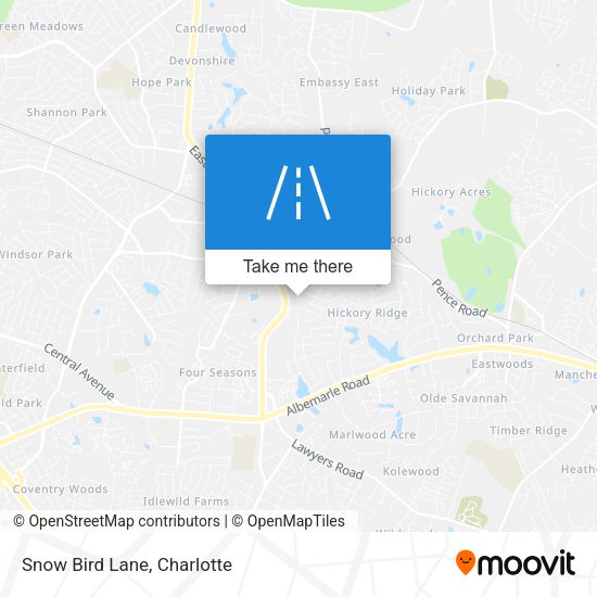 Mapa de Snow Bird Lane
