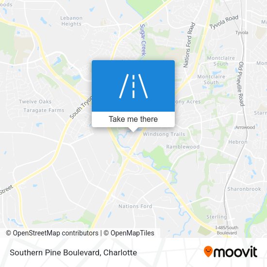 Southern Pine Boulevard map