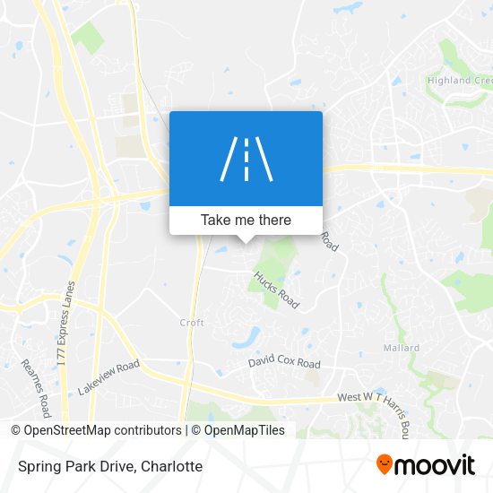 Spring Park Drive map