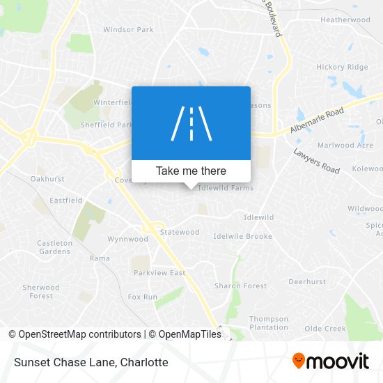 Mapa de Sunset Chase Lane