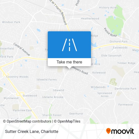 Sutter Creek Lane map