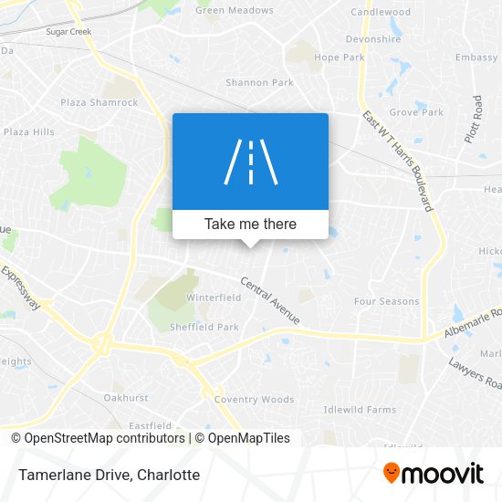 Mapa de Tamerlane Drive