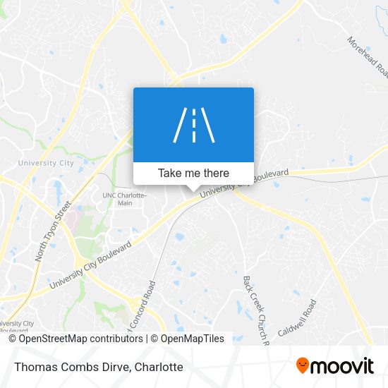Thomas Combs Dirve map