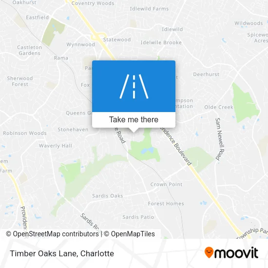 Timber Oaks Lane map