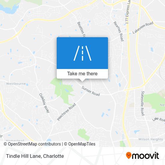 Tindle Hill Lane map
