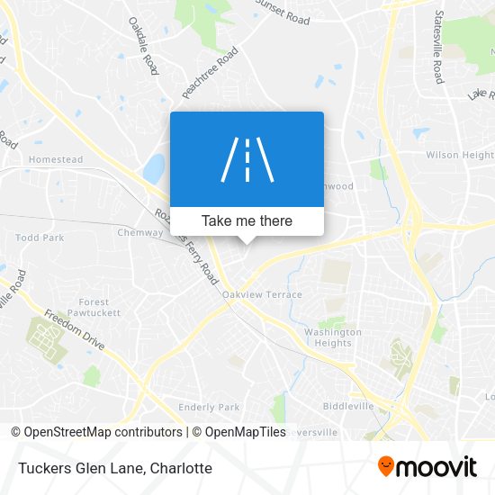 Tuckers Glen Lane map