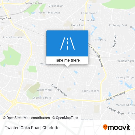 Twisted Oaks Road map