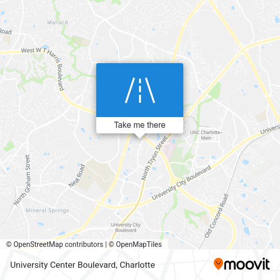 University Center Boulevard map