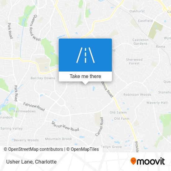 Usher Lane map