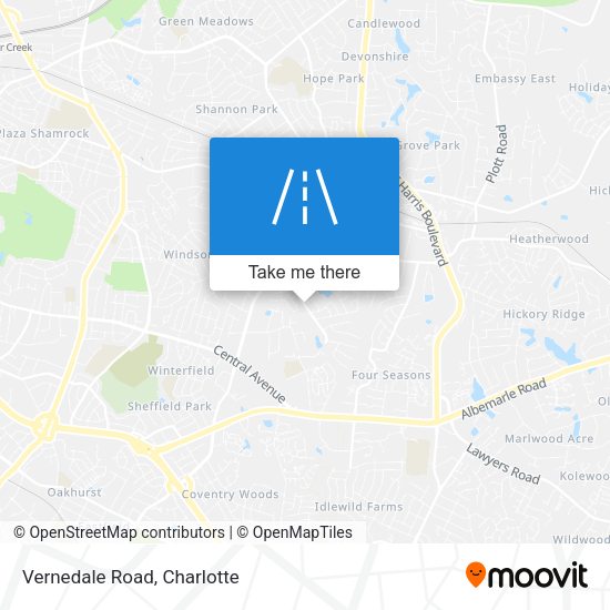 Vernedale Road map