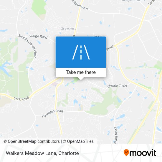 Walkers Meadow Lane map