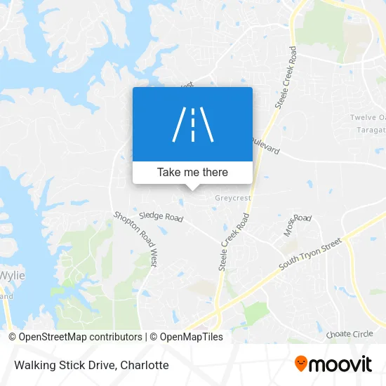 Walking Stick Drive map