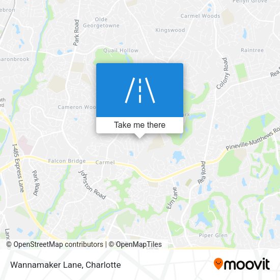 Mapa de Wannamaker Lane