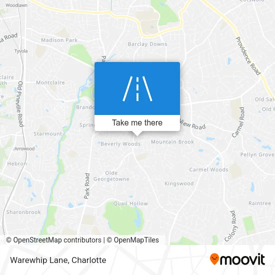 Warewhip Lane map