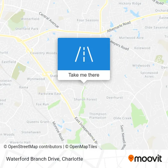 Waterford Branch Drive map