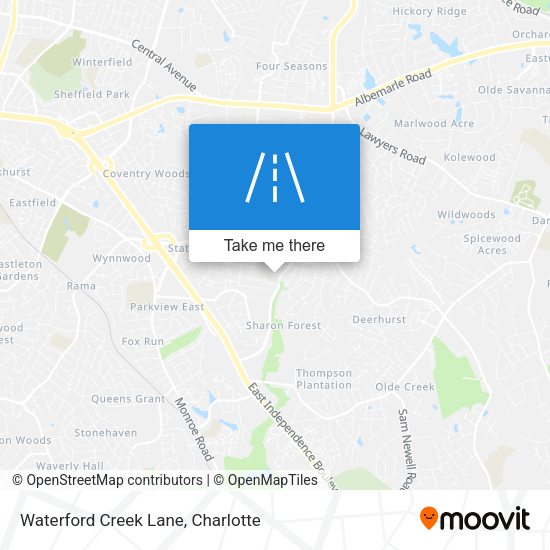 Waterford Creek Lane map