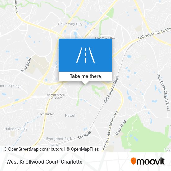 Mapa de West Knollwood Court