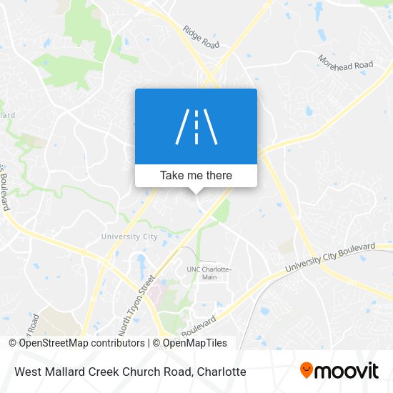 Mapa de West Mallard Creek Church Road