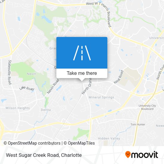 West Sugar Creek Road map