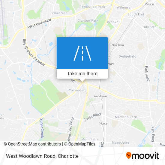 West Woodlawn Road map