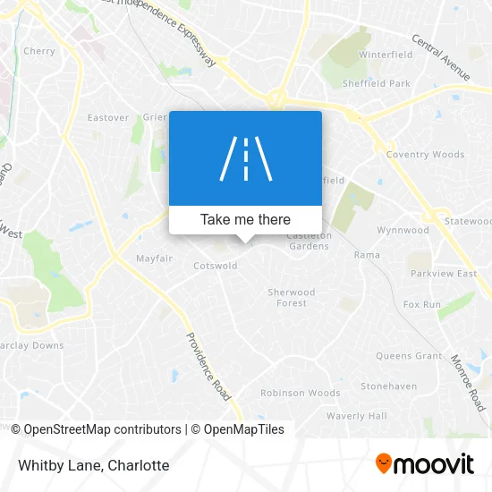Whitby Lane map
