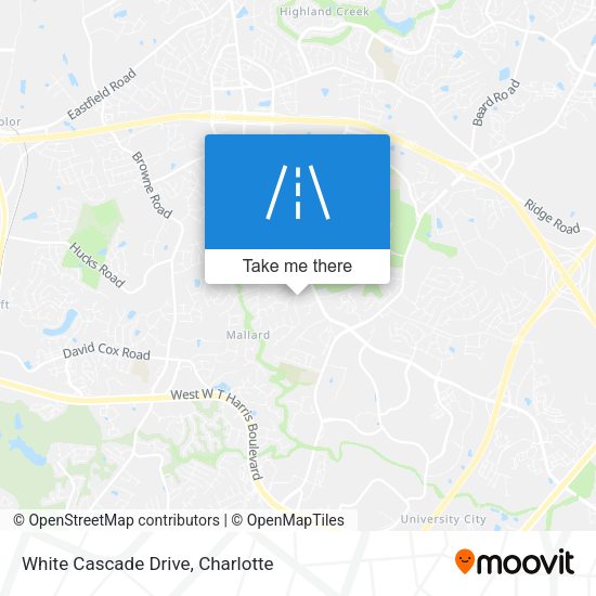 White Cascade Drive map
