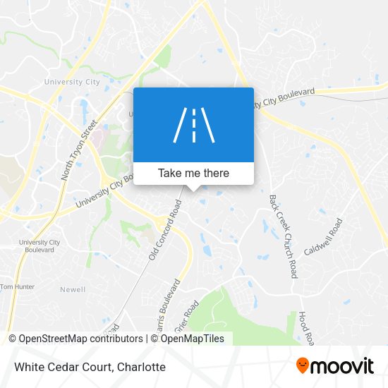 White Cedar Court map