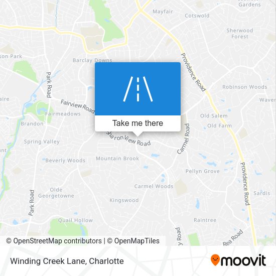Winding Creek Lane map