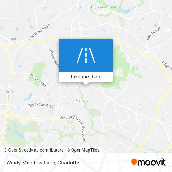 Windy Meadow Lane map