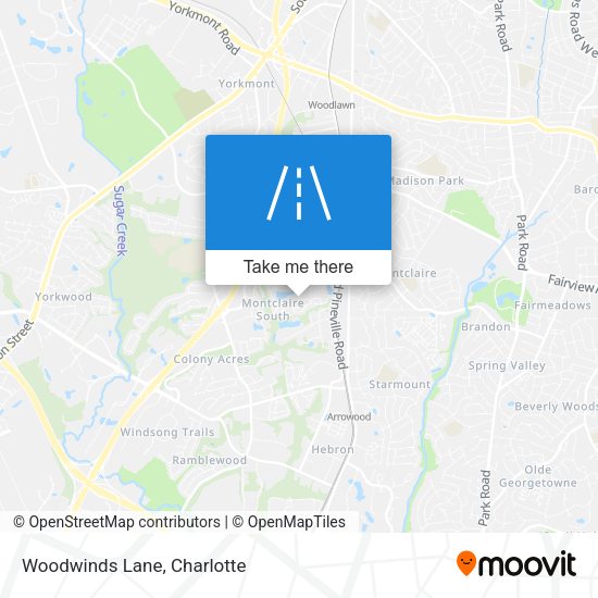Mapa de Woodwinds Lane